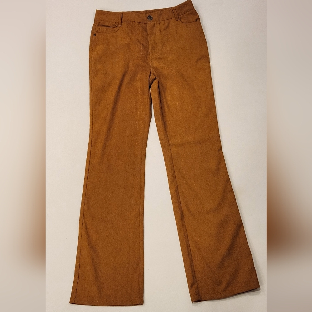 Mariloup Wolfe camel corduroy flare pants
